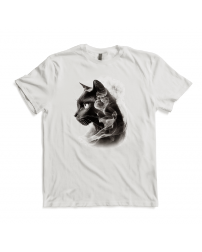 Camiseta Unisex - Gato - Humo